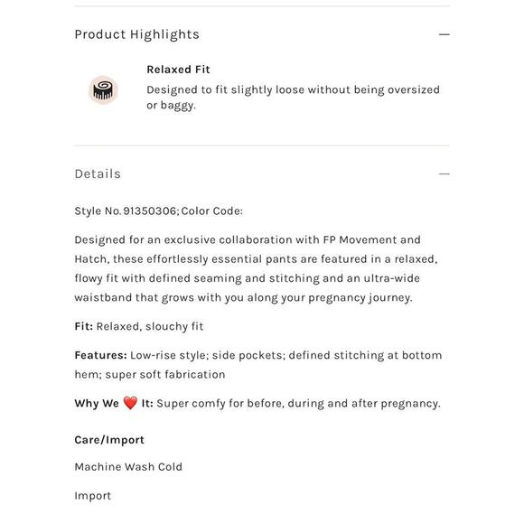 FP Movement x Hatch Maternity Intercept Sweatpants Size Medium Desert Sand Cozy - Picture 6 of 13